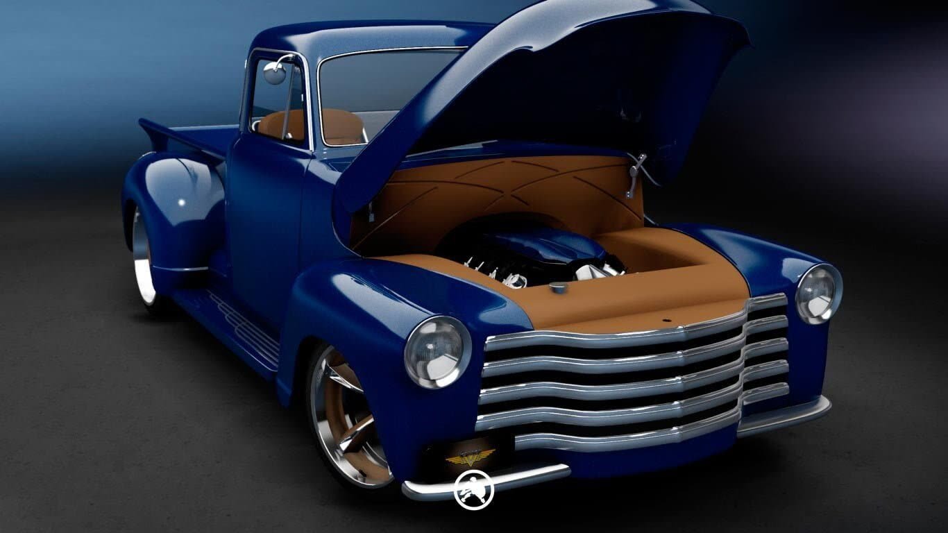 Projeto 3D de customização — Chevrolet Boca de Sapo Blue