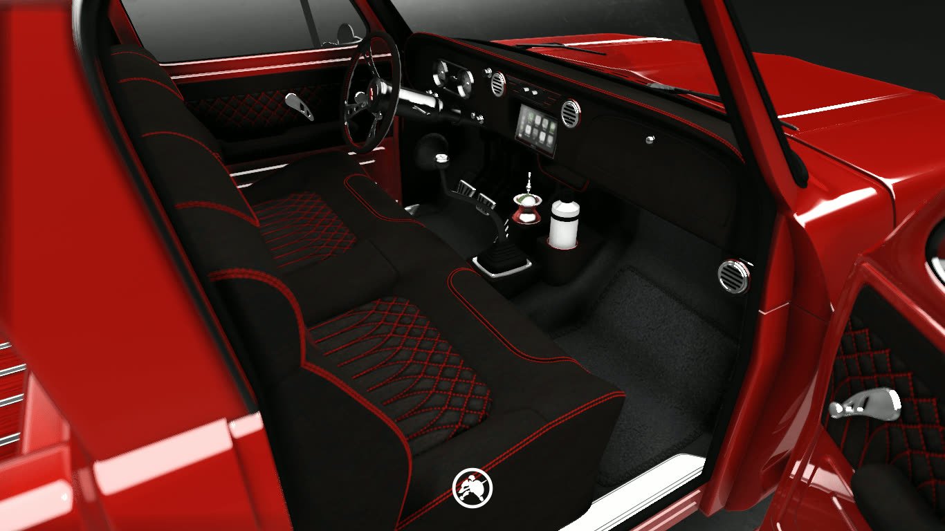 Projeto 3D de customização — Chevrolet C10 1974 Red