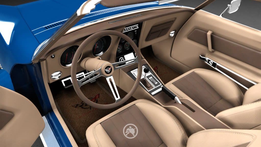 Projeto 3D de customização — Chevrolet Corvette 1969